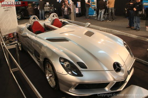 The Mercedes-Benz SLR McLaren Stirling Moss; only 75 were made. 480kW, 3.5 seconds to 100km/h and a 350km/h top speed...