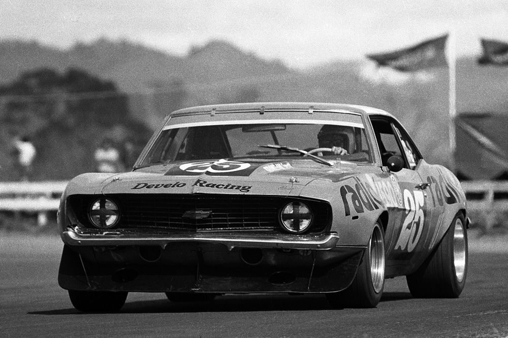 BayPark 1974. Dennis Marwood, Camaro. Develo Racing on the nose signifies Dick Bennetts involvement in the engineering of the car. IMAGE/terry marshall