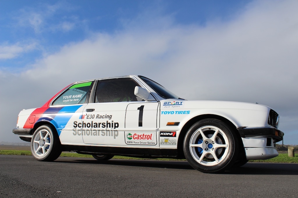The BMW E30 2.0L the winner will drive in the six round Castrol BMW Race Driver Series, starting mid September at Hampton Downs.