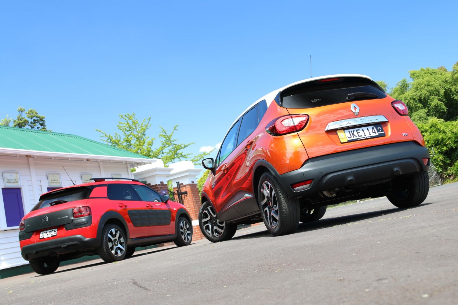 Renault Captur versus Citroen C4 Cactus. Photo / Damien O'Carroll For use in Driven Magazine 25th November. DRIVEN USE ONLY