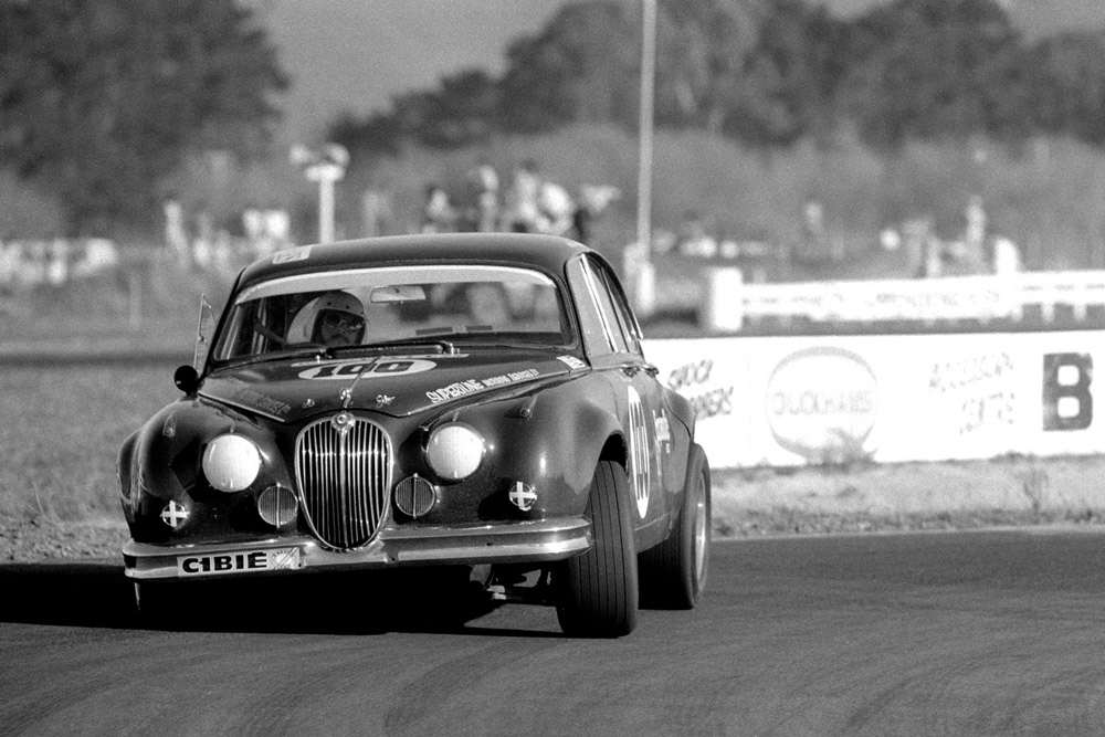 BayPark 1971. Steve Millen in the Jaguar previously driven by David Silcock. IMAGE/terry marshall